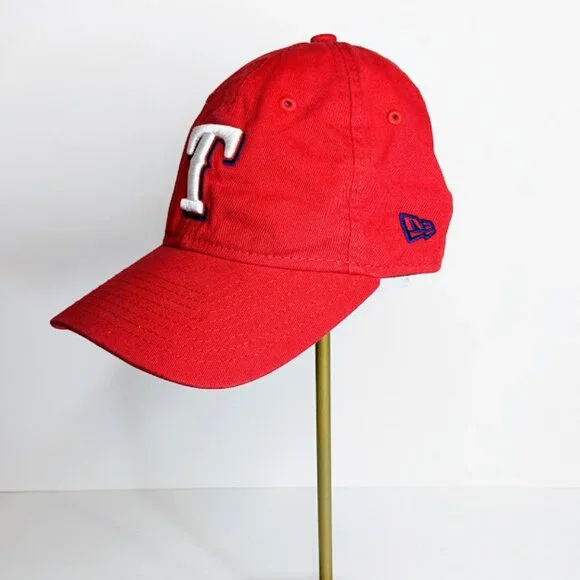 Women's New Era Texas Rangers Baseball Cap One Size Red Cotton Sporty MLB Hat - Picture 2 of 7